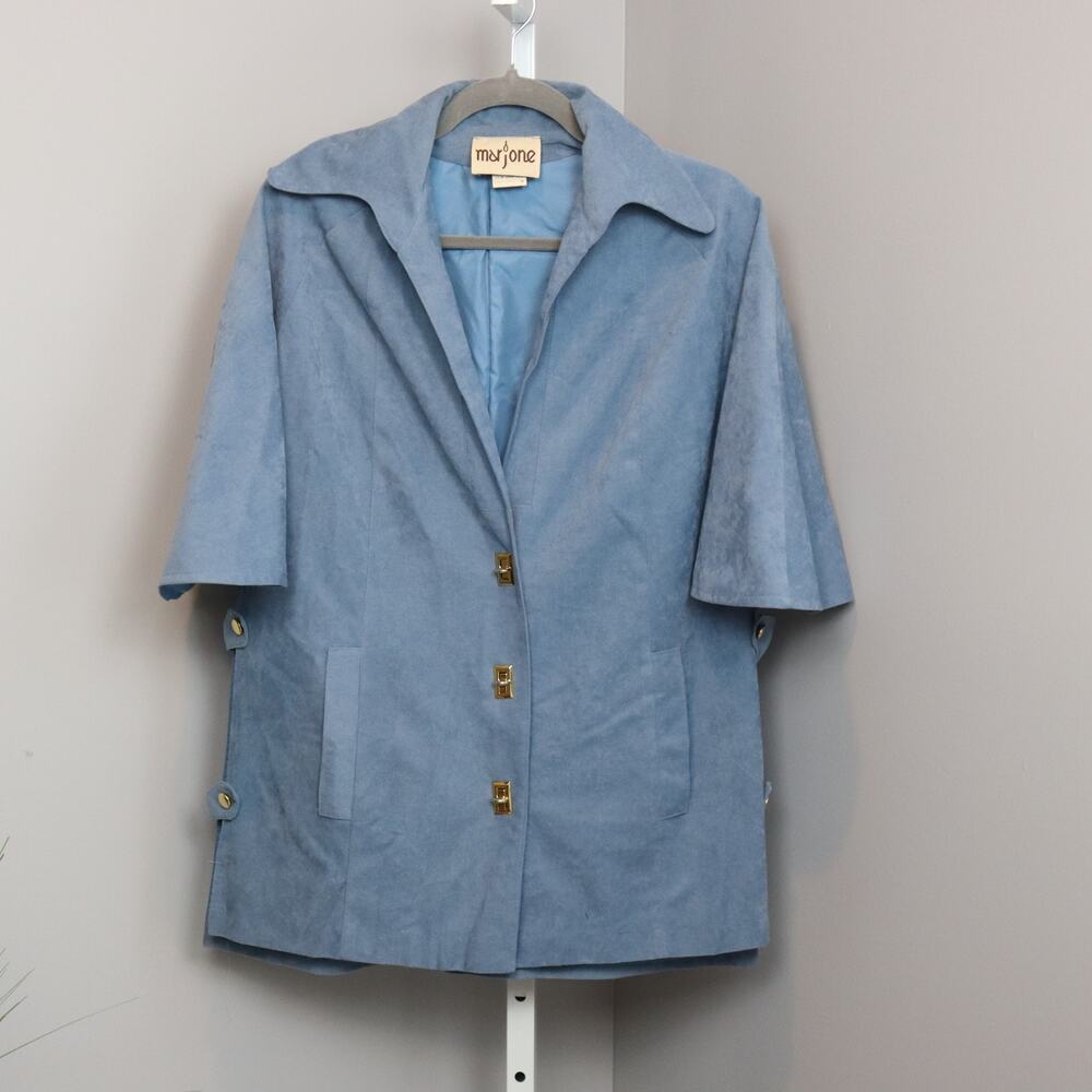 Vintage Marjone Blue Swing Cape/Jacket – Size M‎